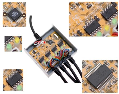 Ftdi Chip Usb 2 Port Serial Adapter Usb 20 Dual Port Serial Db 9 Rs 232 Usbgear 4329