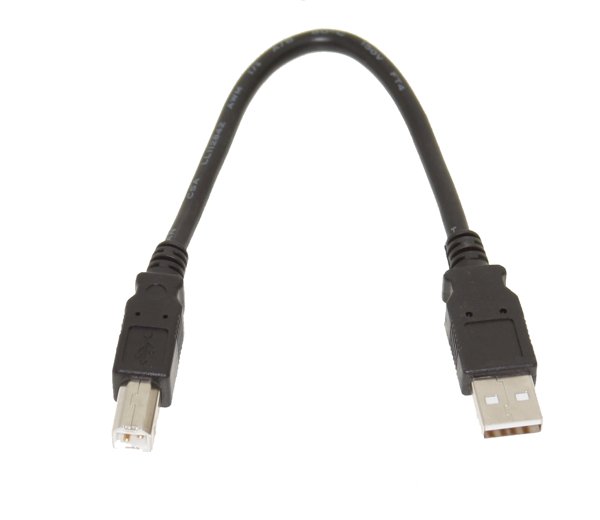 Short 8-inch USB 2.0 Hi-Speed Device Cable